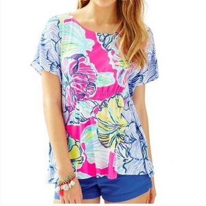 Lilly Pulitzer Kaliko Caftan Swept By Tides Size Small / Medium